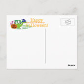 Postale Carte artisanale Halloween Dinosaur Statue Coupe & (Dos)