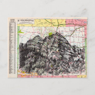 Postale Carte artistique du Colorado