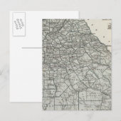 Postale Carte atlas de Géorgie (Devant / Derrière)