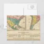 Postale Carte Atlas de la découverte européenne de l'Améri (Devant / Derrière)