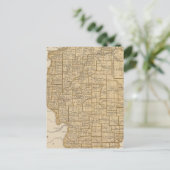 Postale Carte Atlas de l'Illinois (Debout devant)