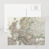 Postale Carte Atlas Europa (Devant / Derrière)