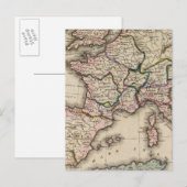 Postale Carte Atlas Europe (Devant / Derrière)