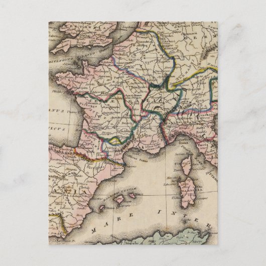 Postale Carte Atlas Europe (Devant)