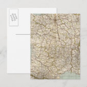 Postale Carte Atlas France (Devant / Derrière)