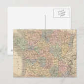 Postale Carte Atlas France (Devant / Derrière)