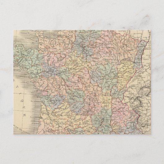 Postale Carte Atlas France (Devant)