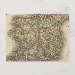 Postale Carte Atlas irlandais