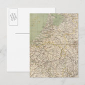 Postale Carte Atlas Pays-Bas et Belgique (Devant / Derrière)