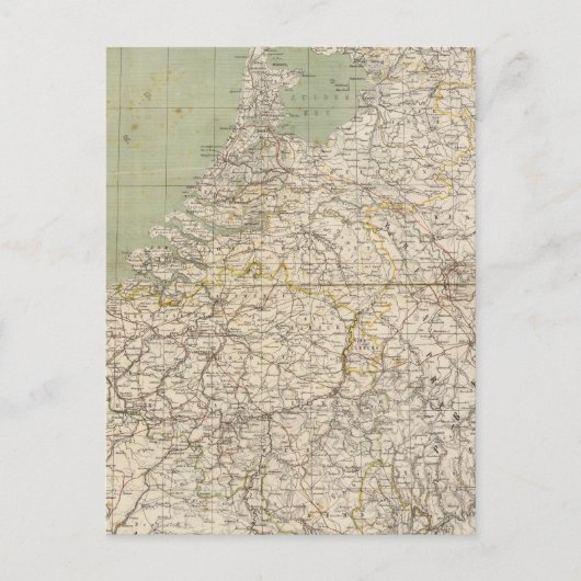 Postale Carte Atlas Pays-Bas et Belgique (Devant)