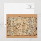 Postale Carte au trésor (Devant / Derrière)