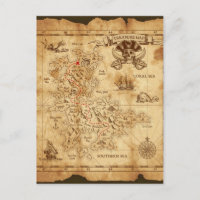 Carte au trésor vintage pirate