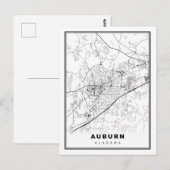 Postale Carte Auburn (Devant / Derrière)