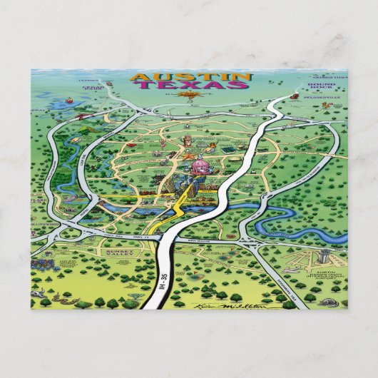 Postale Carte Austin (Devant)