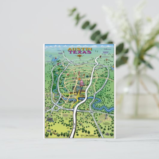 Postale Carte Austin (Debout devant)