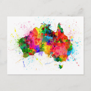Postale Carte Australie des cisailles de peinture