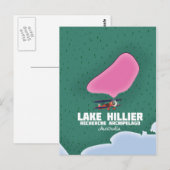 Postale Carte australienne du lac Hillier. (Devant / Derrière)