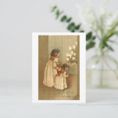 Postale Carte aux bougies lumineuses (Debout devant)