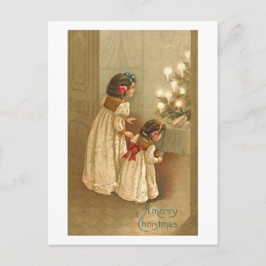 Postale Carte aux bougies lumineuses (Devant)