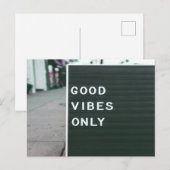 Postale Carte aux lettres Good Vibes uniquement (Devant / Derrière)
