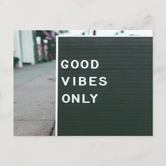 Postale Carte aux lettres Good Vibes uniquement (Devant)