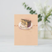 Postale Carte avec gâteau à l'aquarelle peinte (Debout devant)