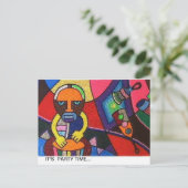 Postale carte avec la conception africaine (Debout devant)