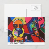 Postale carte avec la conception africaine (Devant / Derrière)