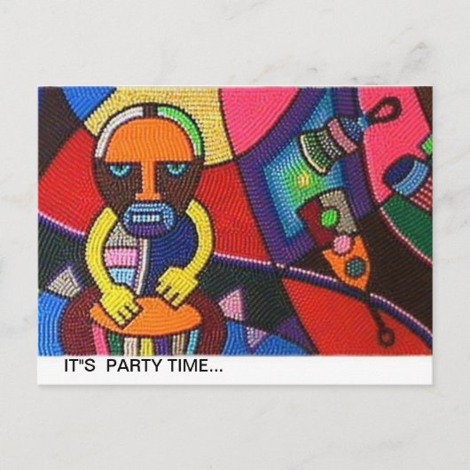 Postale carte avec la conception africaine (Devant)