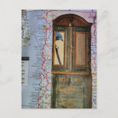 Postale Carte avec oiseau dans un collage de commode (Devant)