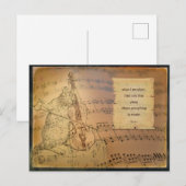 Postale Carte avec poème Rumi (Devant / Derrière)