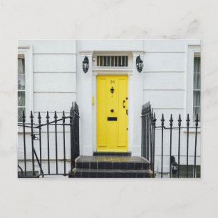 Postale Carte avec porte jaune