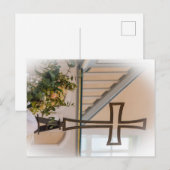 Postale Carte avec une croix  (Devant / Derrière)