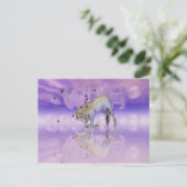 Postale carte avec Unicorn, Wish (Debout devant)