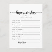 Postale Carte Baby shower de calligraphie (Devant)