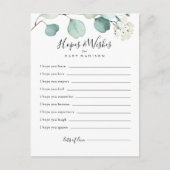 Postale Carte Baby shower Eucalyptus Vert (Devant)