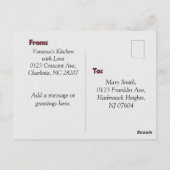 Postale Carte Bacon Guacamole Thanksgiving Recette (Dos)