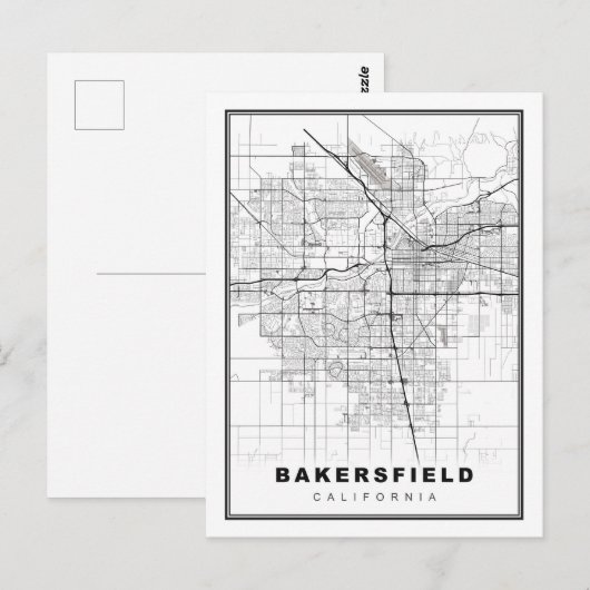 Postale Carte Bakersfield (Devant / Derrière)
