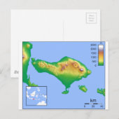 Postale Carte Bali (Devant / Derrière)