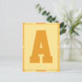Postale Carte Bannière de typographie "A" (Debout devant)