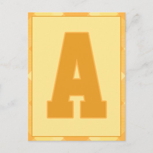 Postale Carte Bannière de typographie "A" (Devant)