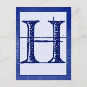 Postale Carte Bannière "H"