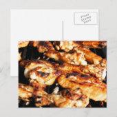 Postale Carte Barbecue Poulet (Devant / Derrière)