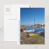 Postale Carte Barques Catalanes (Devant / Derrière)