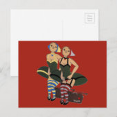 Postale carte becassine maryline (Devant / Derrière)