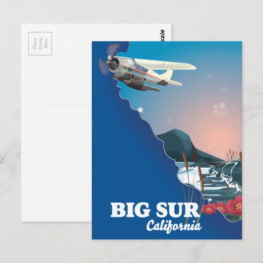 Postale Carte Big Sur California (Devant / Derrière)