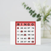 Postale carte bingo (Debout devant)