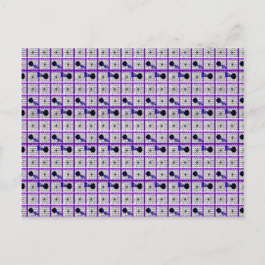 Postale Carte Bingo violette (Devant)