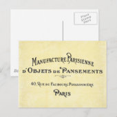 Postale Carte Biz Paris (Devant / Derrière)