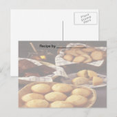 Postale Carte blanche de la recette de boulangerie et de p (Devant / Derrière)